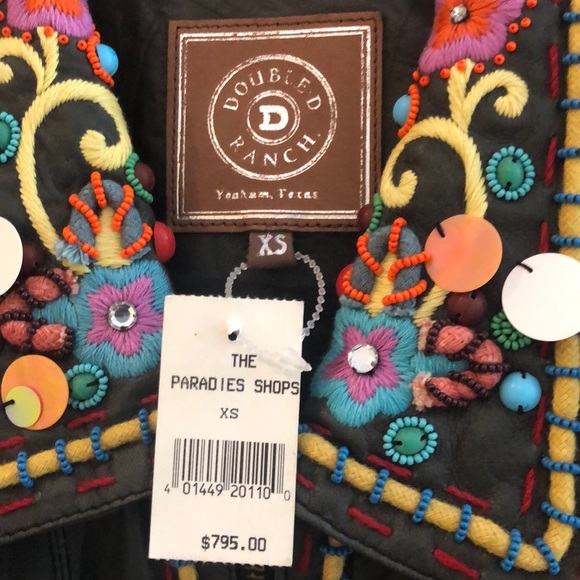 Doubled Ranch embroidered leather jacket - Picture 2 of 4